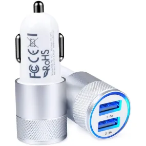 premium Car Charger,AILKIN 2Pack 3.4A Dual Port USB Car Charger Adaptor for iPhone Charging Cigarette Lighter Socket Adapter,Black