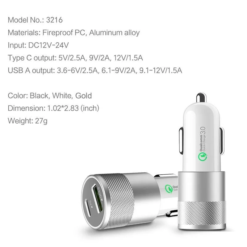 Premium QC3.0 PD Fast Car Charger for iPhone 11/ Pro/ Pro Max/ X/