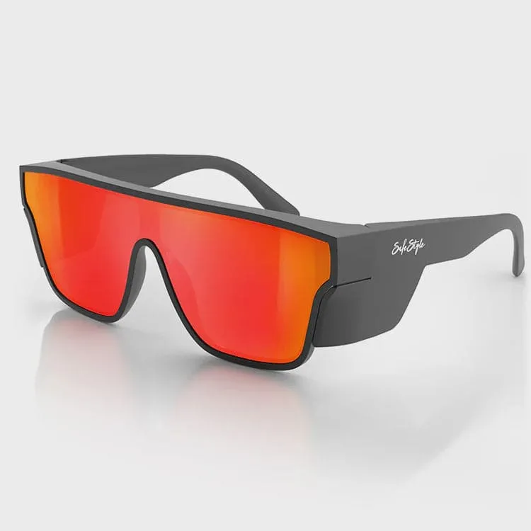 PRIMES MATTE BLACK FRAME REFLECTORS RED LENS
