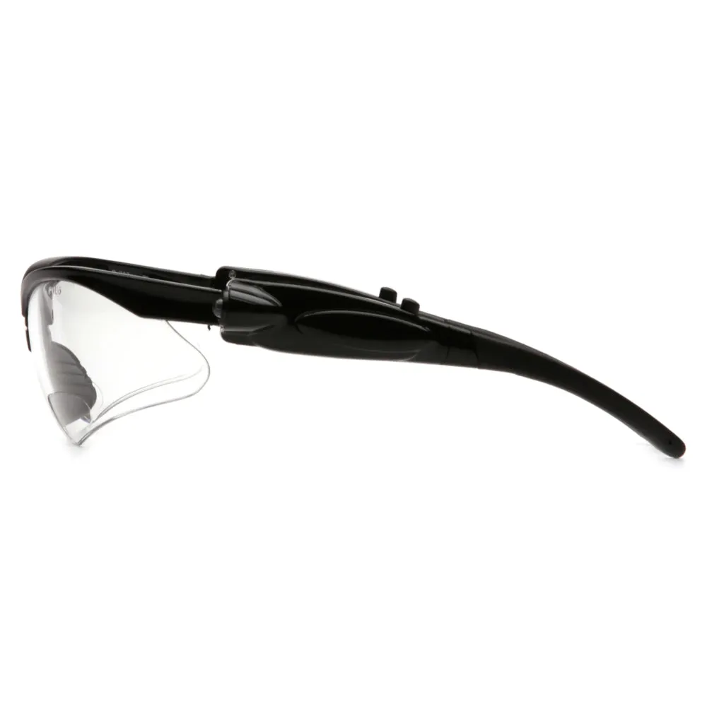 Pyramex® PMXTREME LED Reader - Rubber Temple Tips with LED Bulbs Safety Glasses