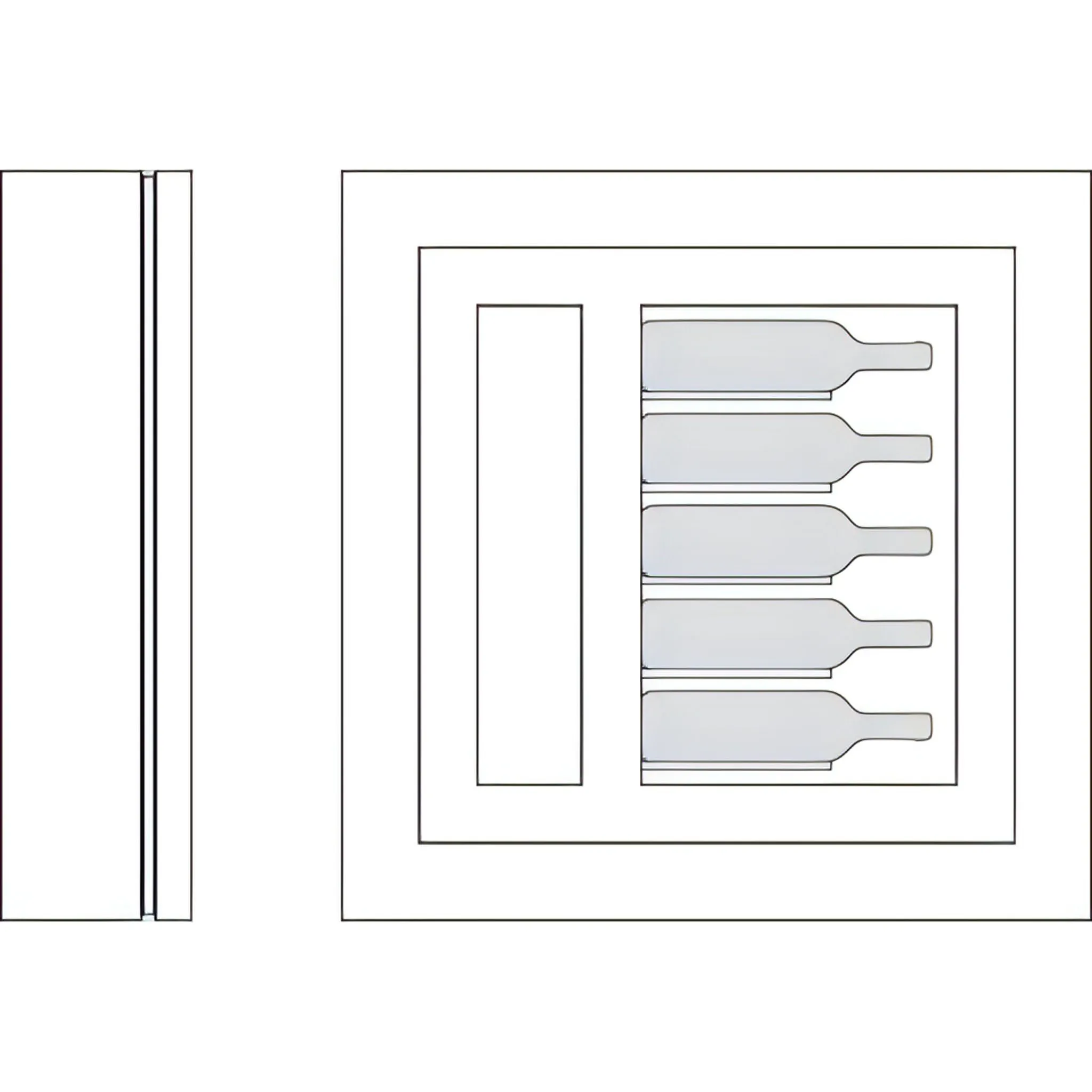 Quadro Vino - Wine Wall QV52 - 5 Bottle Display Unit