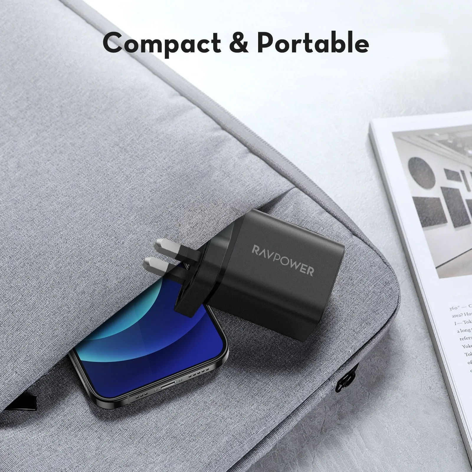 RAVPOWER 20W Dual Port Fast Wall Charger - PC168