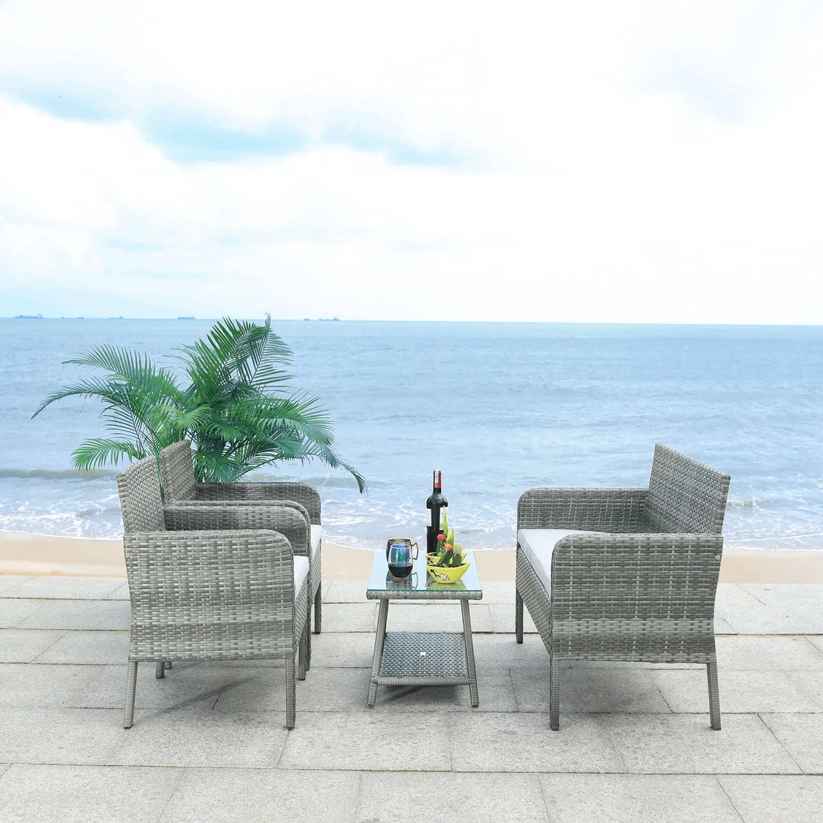 Safavieh Aboka 4 Piece Living Set, PAT7505