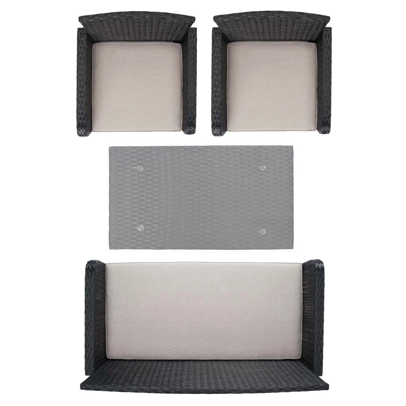 Safavieh Aboka 4 Piece Living Set, PAT7505