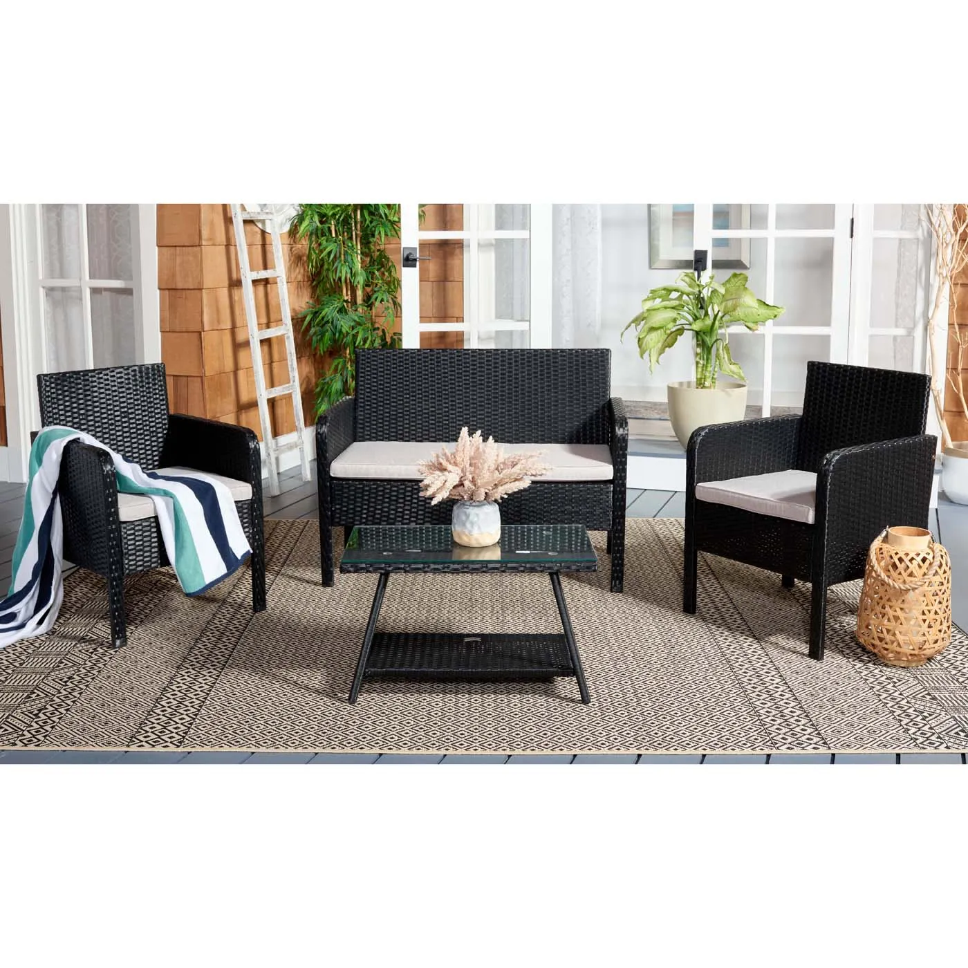 Safavieh Aboka 4 Piece Living Set, PAT7505