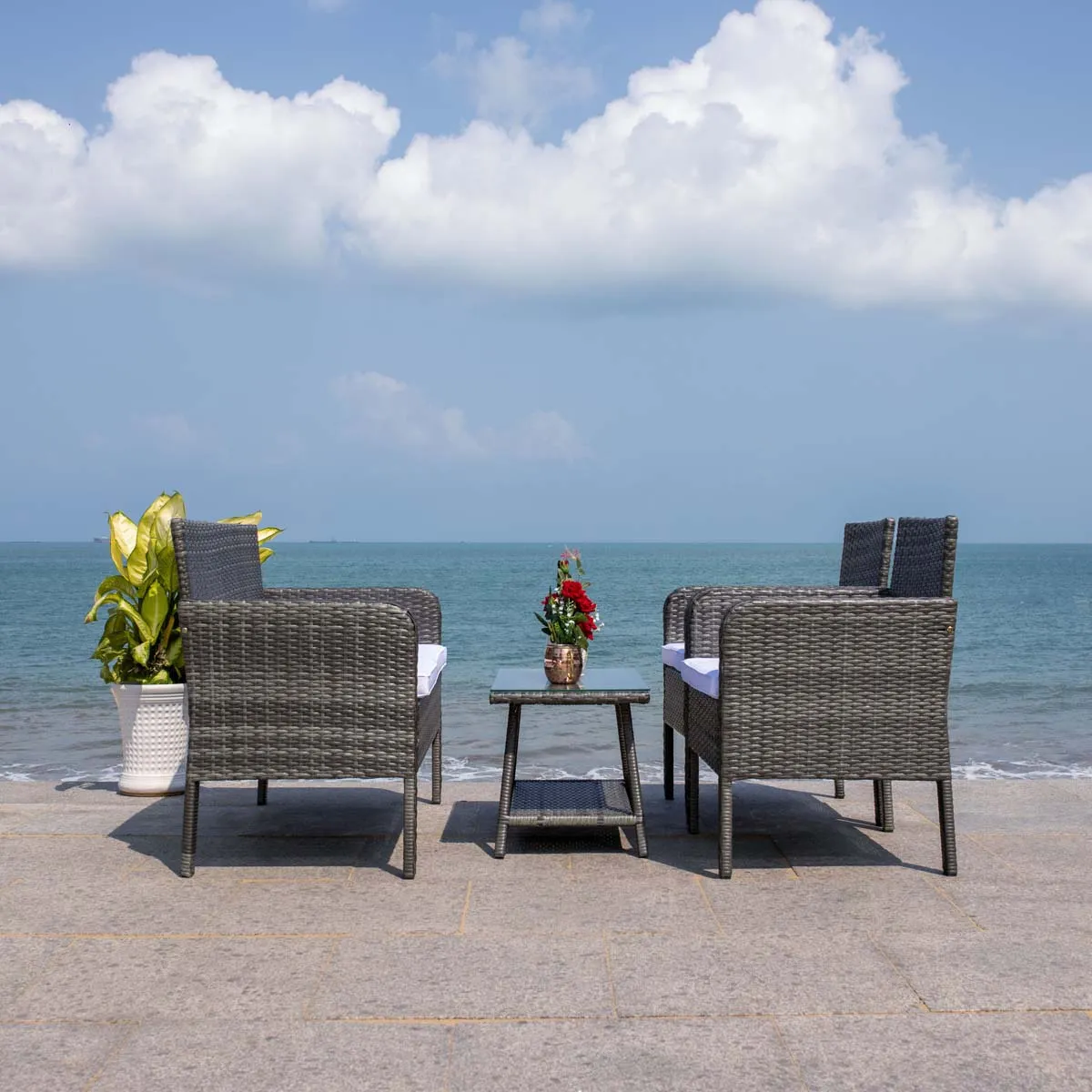 Safavieh Aboka 4 Piece Living Set, PAT7505