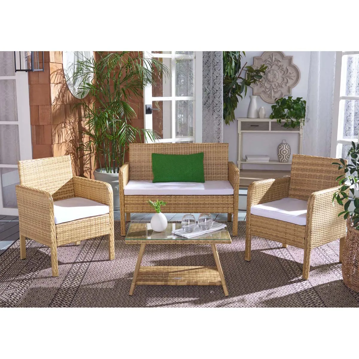 Safavieh Aboka 4 Piece Living Set, PAT7505