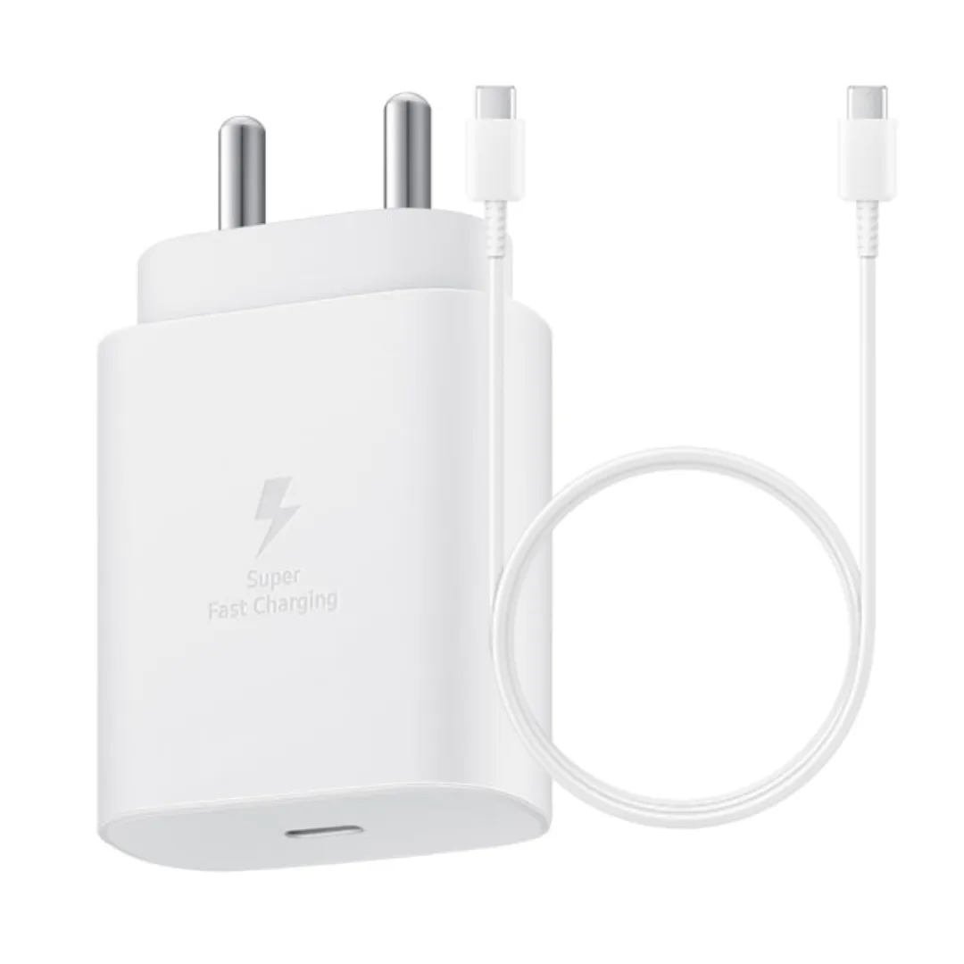 Samsung A55 5G 25W Type C-Type-C Adaptive Fast Mobile Charger With 1 Mt Cable White
