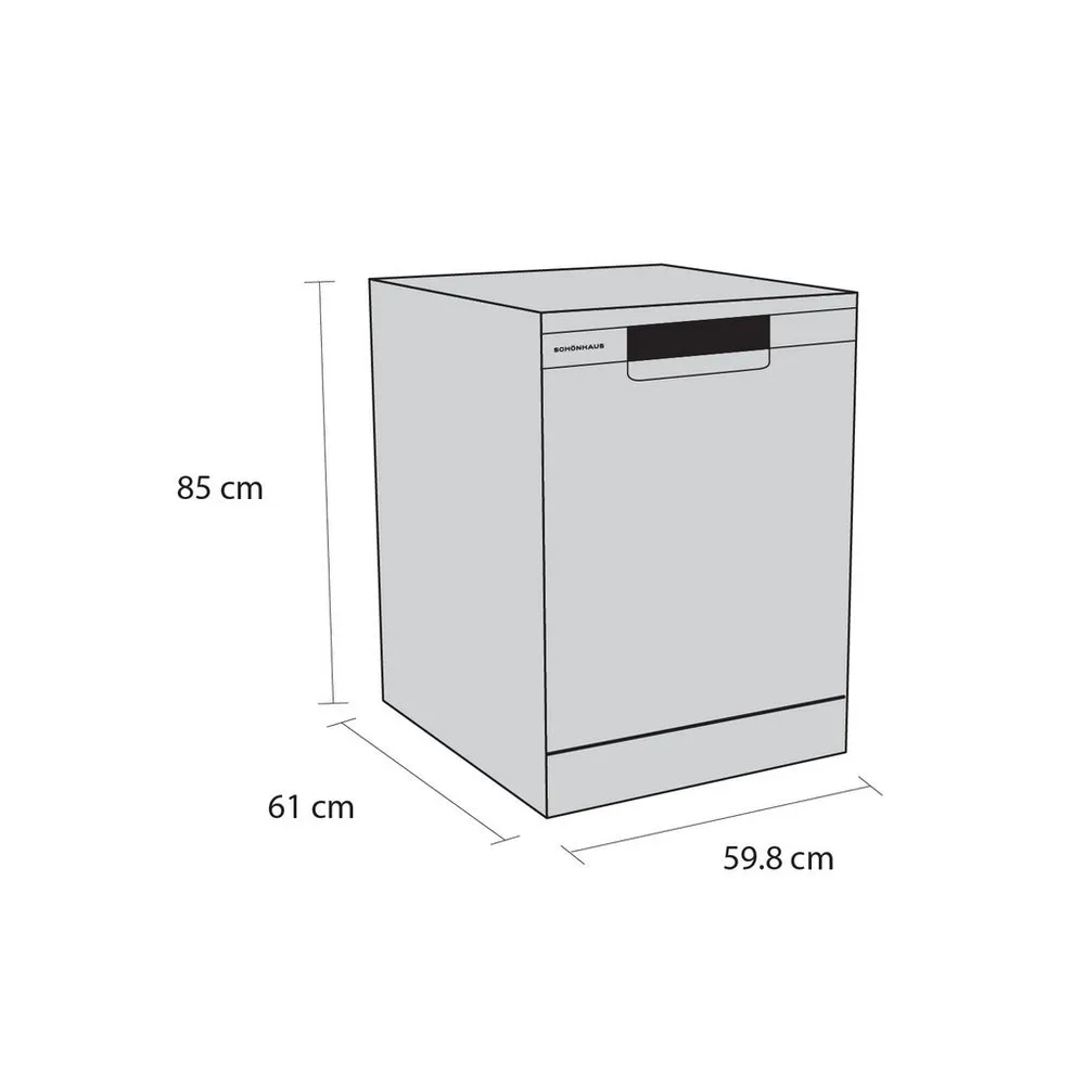 Schonhaus DWSF0115FSBG Dishwasher 15 Place Settings,Graphite