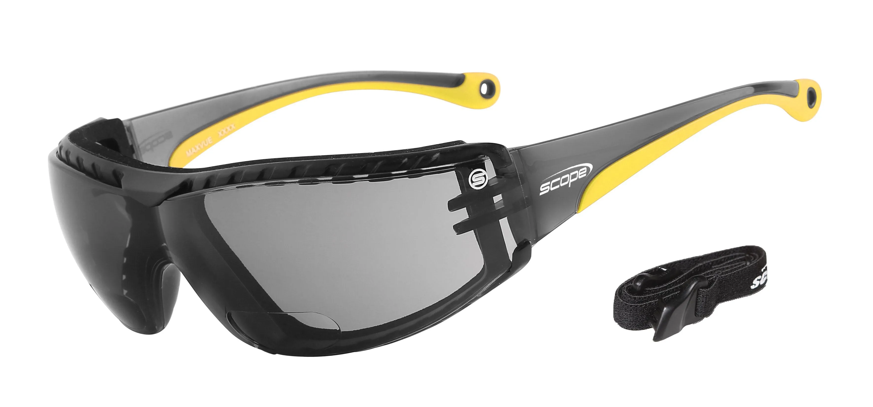 Scope Super Maxvue Positive Seal Lens Magnifying Safety Glasses (Smoke)