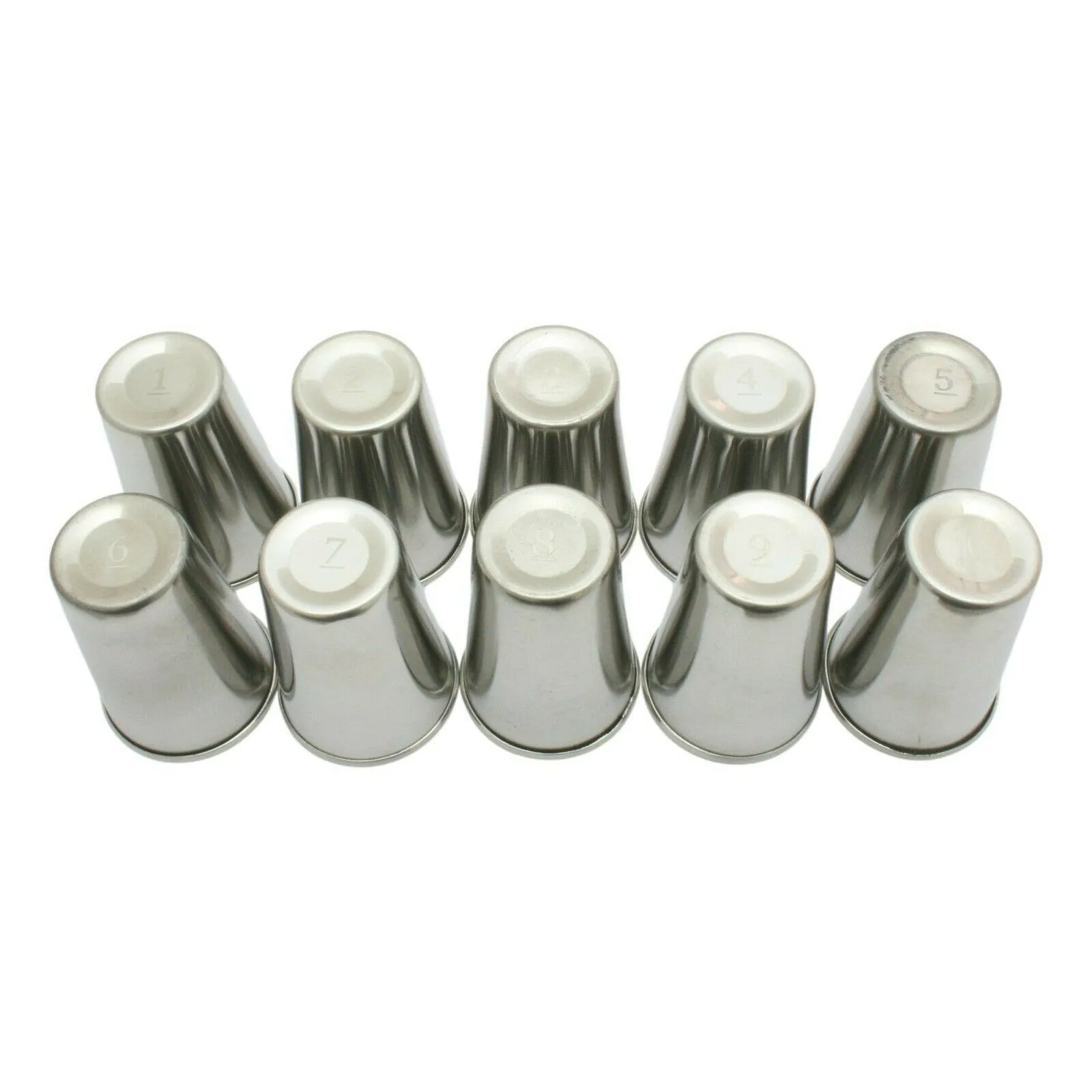 Shooting Peg Position Finder Numbered Cups 1-10 In Black Leather Case