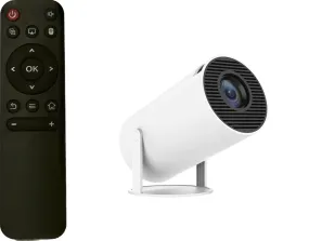 Smart 4K portable projector with biult in speakers,screen mirroring,2.4/5G WiFi, BT 5