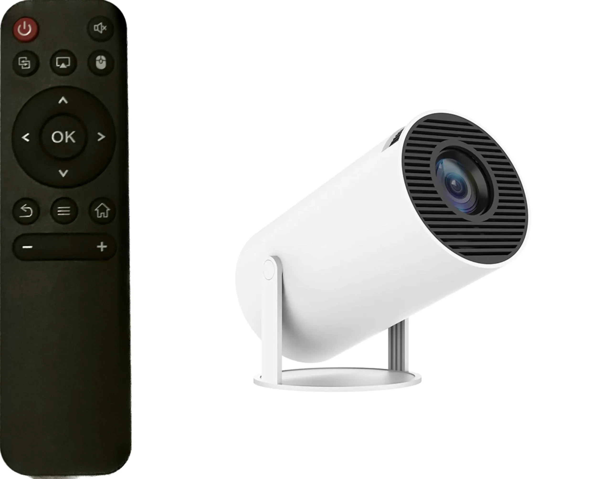 Smart 4K portable projector with biult in speakers,screen mirroring,2.4/5G WiFi, BT 5