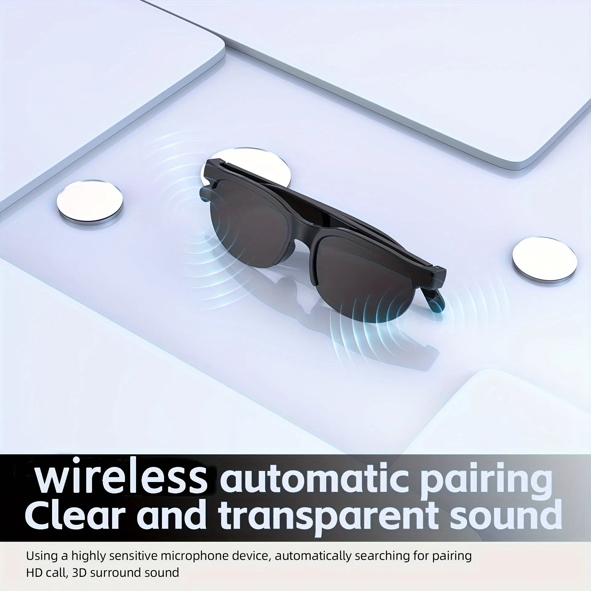 Smart Fashion Glasses with Built-In Speaker & Mic