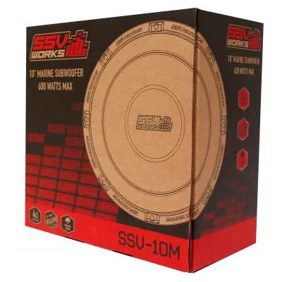 SSV WORKS Premium Marine Subwoofer with Box Universal