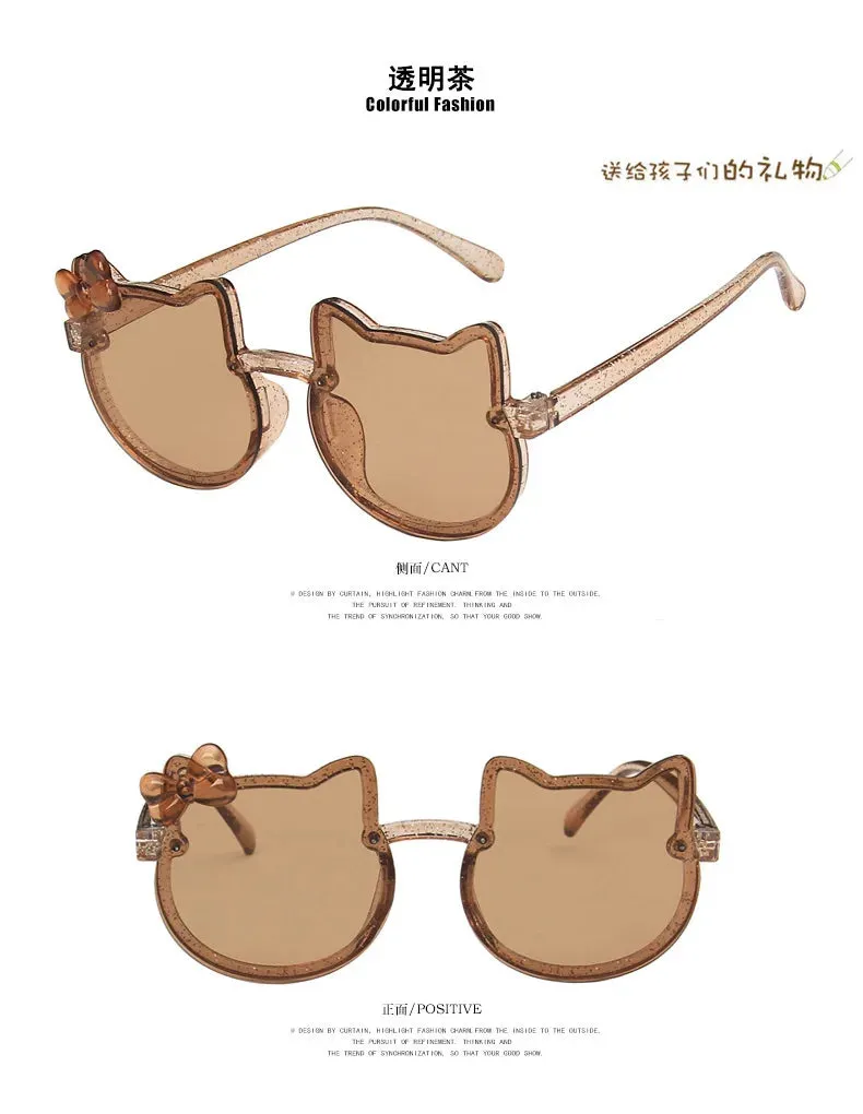 Summer Children Cute Sunglasses Acrylic Bow Outdoor UV Protection Sun Glasses Baby Girls Classic Kids Boy UV400 Eyewear