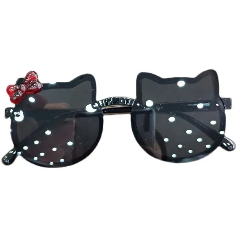 Summer Children Cute Sunglasses Acrylic Bow Outdoor UV Protection Sun Glasses Baby Girls Classic Kids Boy UV400 Eyewear