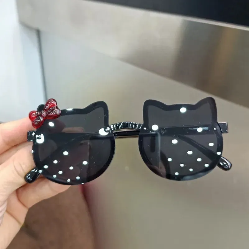 Summer Children Cute Sunglasses Acrylic Bow Outdoor UV Protection Sun Glasses Baby Girls Classic Kids Boy UV400 Eyewear