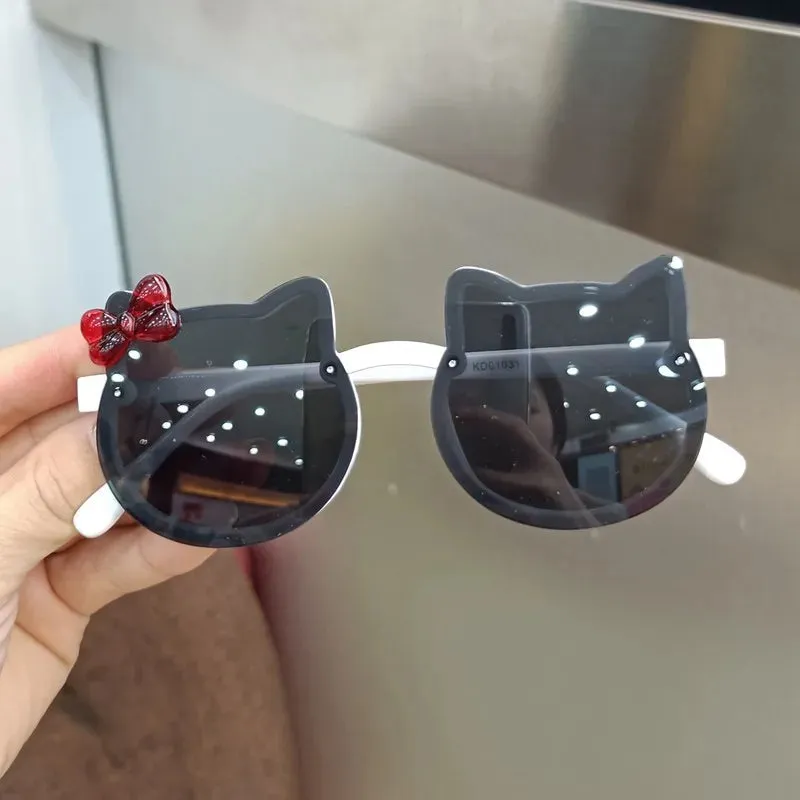 Summer Children Cute Sunglasses Acrylic Bow Outdoor UV Protection Sun Glasses Baby Girls Classic Kids Boy UV400 Eyewear