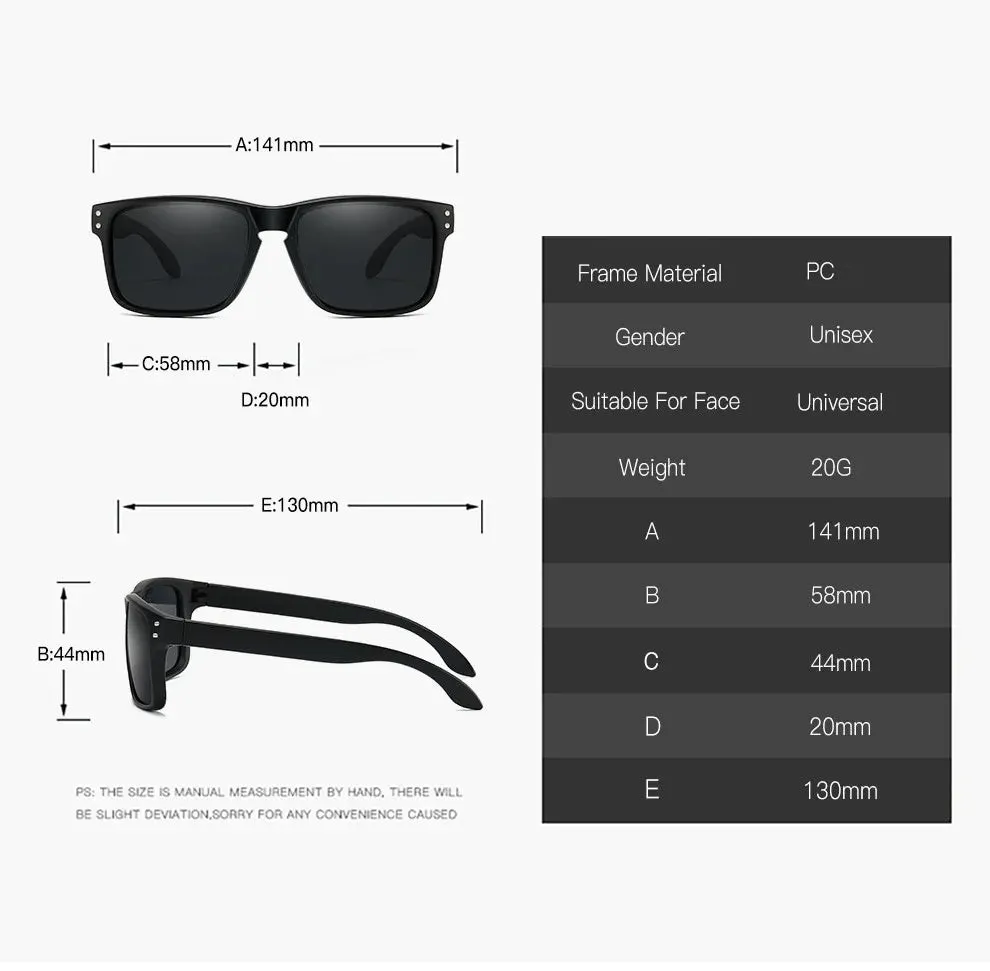 Sunglass Men Fashion Polarized Square Sunglasses for Men and Women High Qualiy Finish Sun Glasses UV Protection Glasses