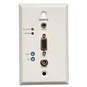 Tripp Lite B132-100A-WP-1 VGA with Audio over Cat5/Cat6 Extender Wallplate Receiver 1920x1440 at 60Hz Up to 1000 Feet
