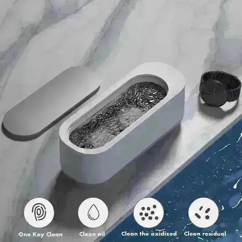 Ultrasonic Clean Machine High Freq Wash Jewelry Watch Ring Dental Cleaner