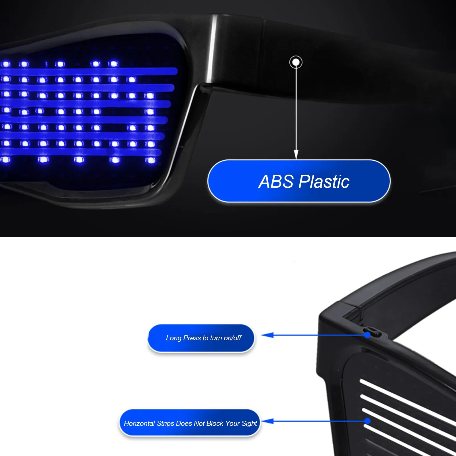 USB Chargeable LED Light Glasses