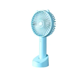 USB fan mini fan handheld mobile phone bracket charging F7 small students desktop gifts with base