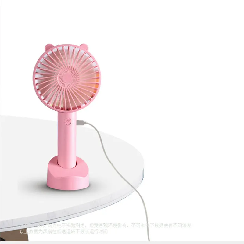 USB fan mini fan handheld mobile phone bracket charging F7 small students desktop gifts with base