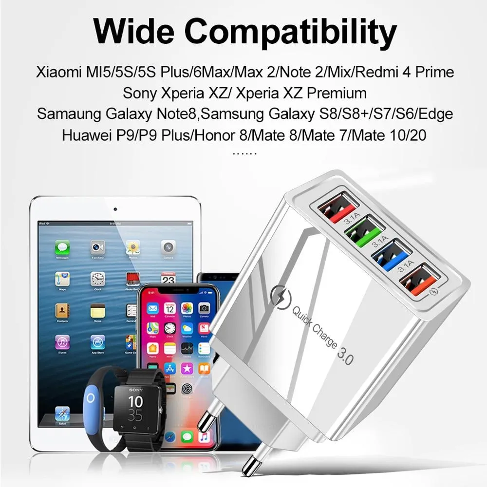 USB Fast Phone Tablet Portable Wall Adapter