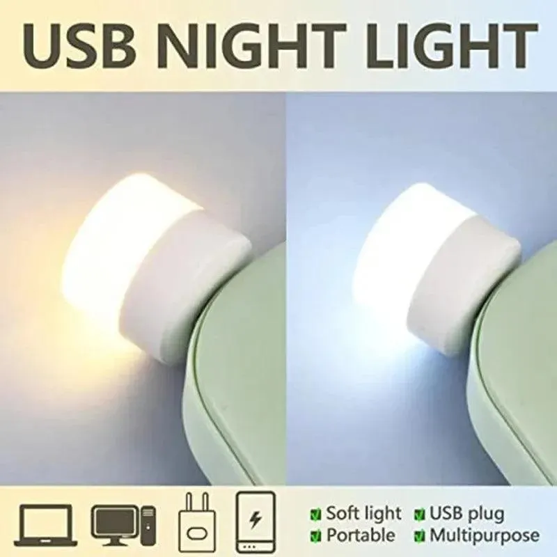 USB Night Light: Portable LED Lamp for Reading and Charging