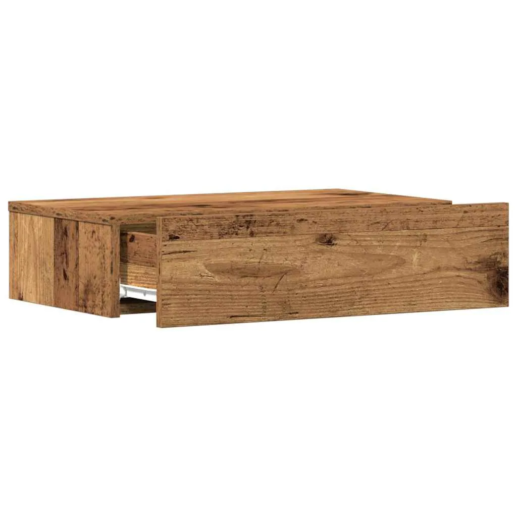 vidaXL Bedside Cabinet Old Wood 60x35 cm Engineered Wood
