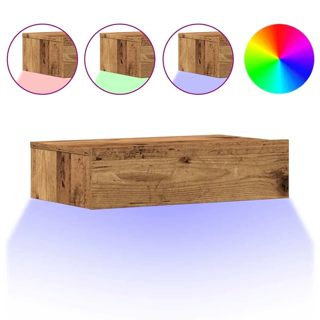 vidaXL Bedside Cabinet Old Wood 60x35 cm Engineered Wood