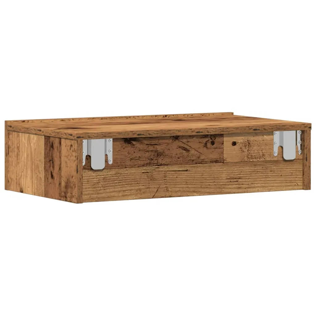vidaXL Bedside Cabinet Old Wood 60x35 cm Engineered Wood
