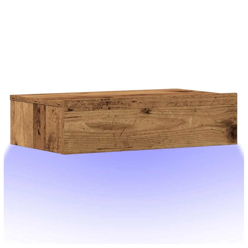vidaXL Bedside Cabinet Old Wood 60x35 cm Engineered Wood