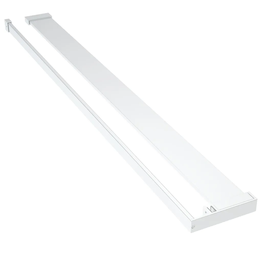 vidaXL Walk-in Shower Wall with Shelf Chrome 100x195 cm ESG Glass&Aluminium