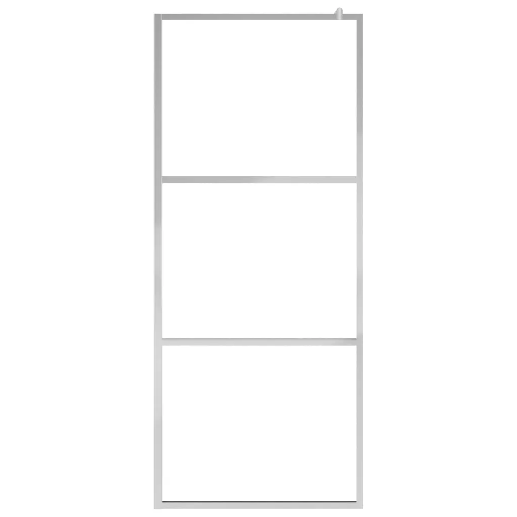 vidaXL Walk-in Shower Wall with Shelf Chrome 100x195 cm ESG Glass&Aluminium