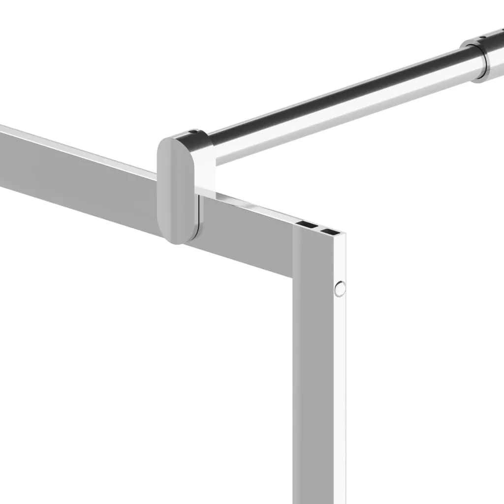 vidaXL Walk-in Shower Wall with Shelf Chrome 115x195 cm ESG Glass&Aluminium