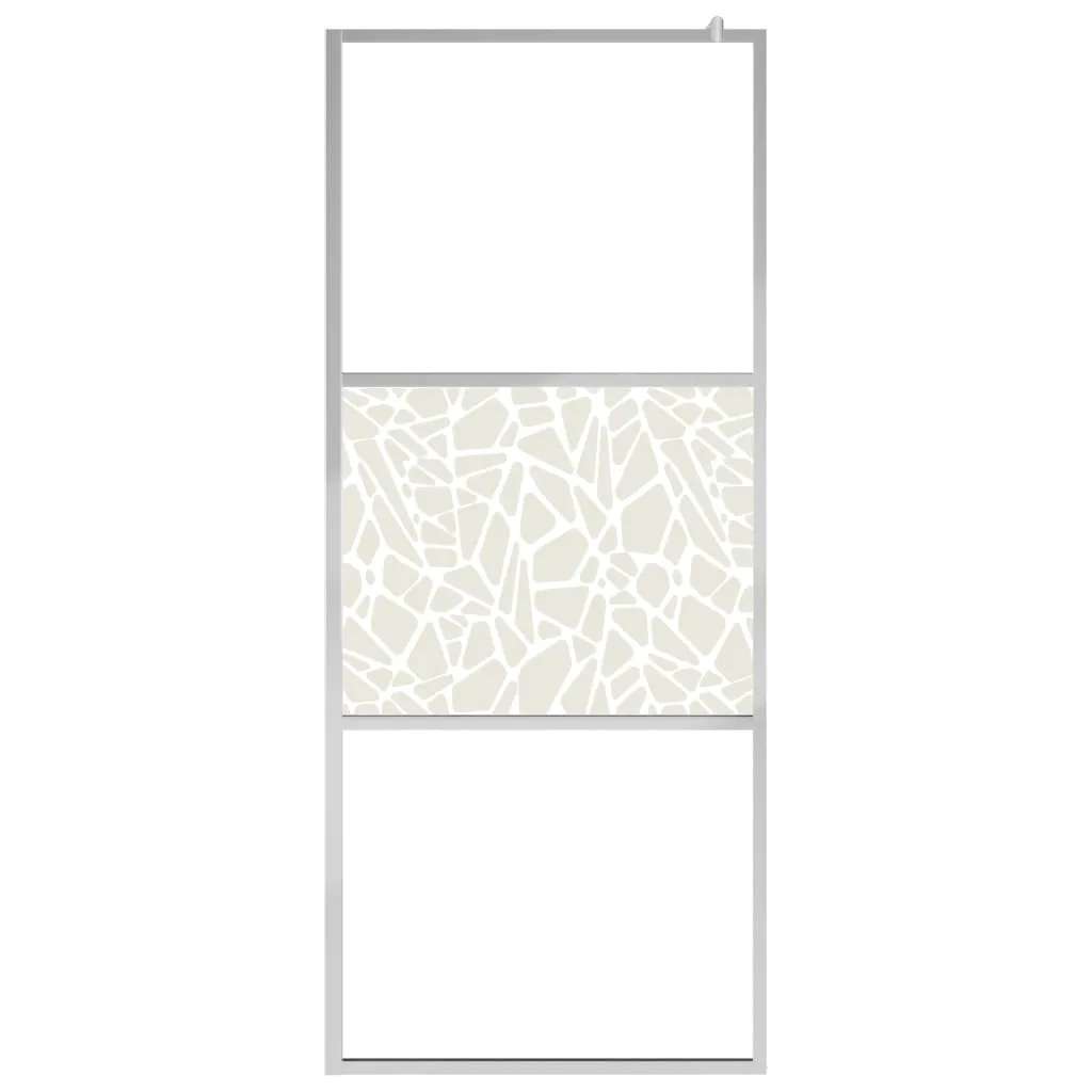 vidaXL Walk-in Shower Wall with Shelf Chrome 115x195 cm ESG Glass&Aluminium