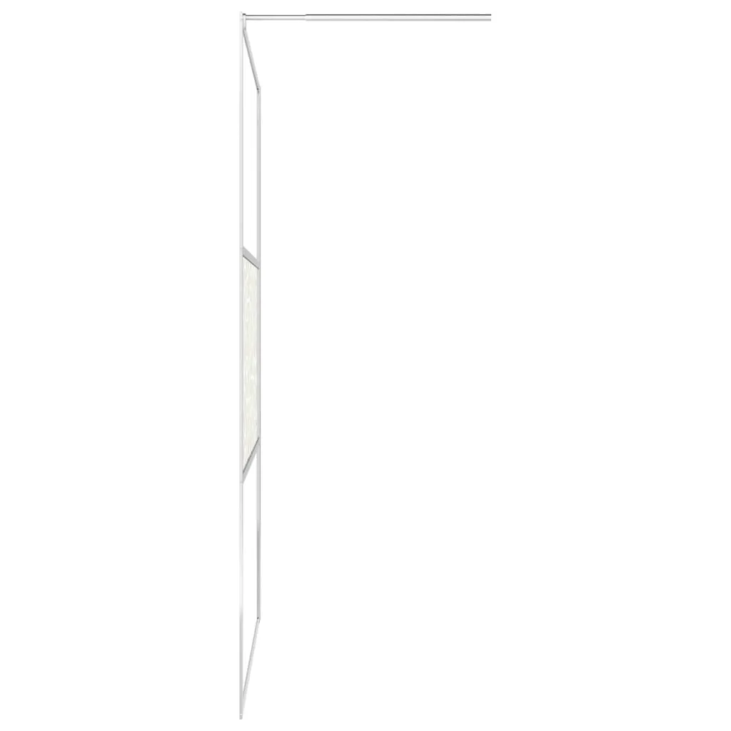 vidaXL Walk-in Shower Wall with Shelf Chrome 115x195 cm ESG Glass&Aluminium
