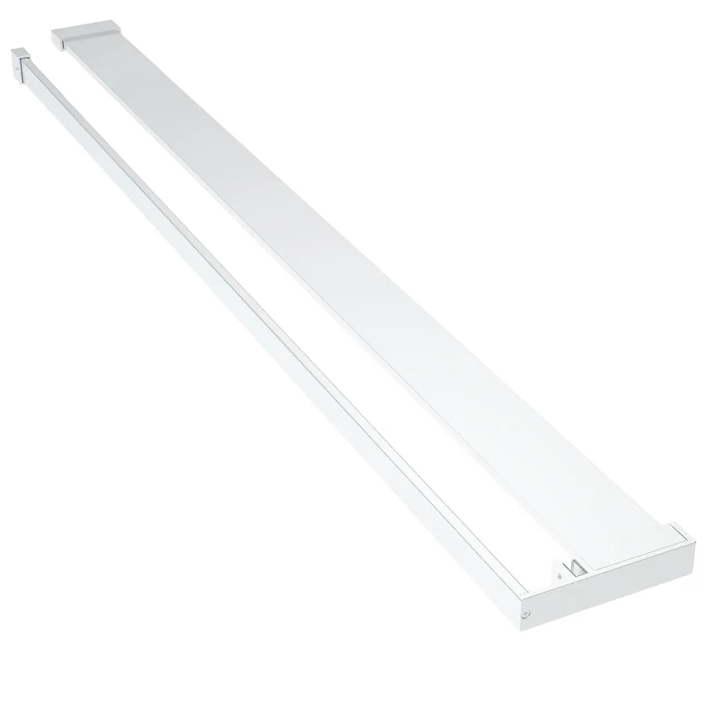 vidaXL Walk-in Shower Wall with Shelf Chrome 115x195 cm ESG Glass&Aluminium