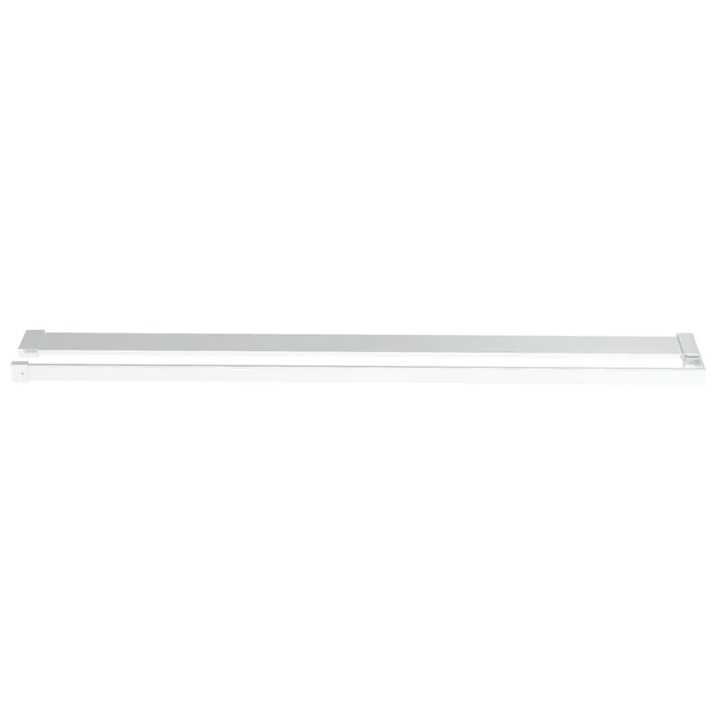 vidaXL Walk-in Shower Wall with Shelf Chrome 115x195 cm ESG Glass&Aluminium