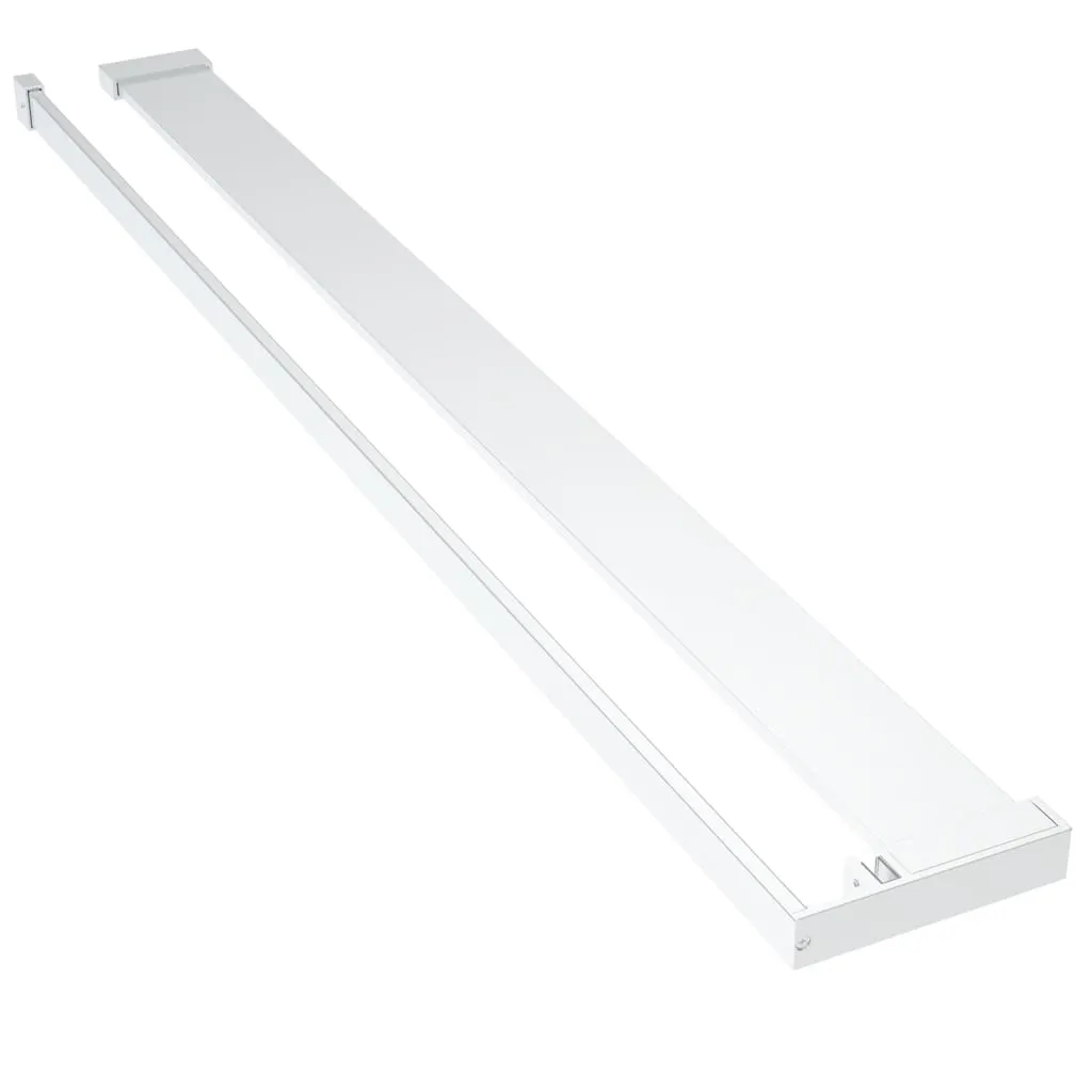 vidaXL Walk-in Shower Wall with Shelf Chrome 80x195 cm ESG Glass&Aluminium