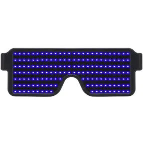 WOWSUN LED Glasses Light Up Dynamic Party Favor Glasses Festival Christmas USB Rechargeable LED Rave Glowing Flashing Glasses